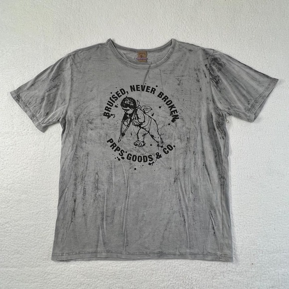PRPS Goods & Co. Gray Graphic T-Shirt Sumo Design Men's Size XL VTG NWT - Picture 1 of 13